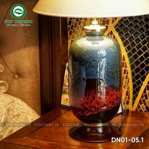 Đèn ngủ để bàn gốm sứ hỏa biến Hỏa Thạch Kim Sa 6 Đèn ngủ để bàn gốm sứ cao cấp hỏa biến Hỏa Thạch Kim Sa