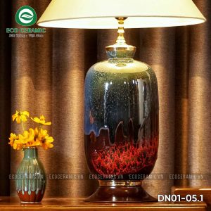 Đèn ngủ để bàn gốm sứ hỏa biến Hỏa Thạch Kim Sa 3 Đèn ngủ để bàn gốm sứ cao cấp hỏa biến Hỏa Thạch Kim Sa