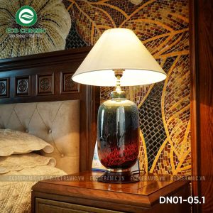 Đèn ngủ để bàn gốm sứ hỏa biến Hỏa Thạch Kim Sa 4 Đèn ngủ để bàn gốm sứ cao cấp hỏa biến Hỏa Thạch Kim Sa