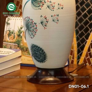 Đèn ngủ để bàn gốm sứ cao cấp Bồ Công Anh trắng 7 Đèn ngủ để bàn gốm sứ Bồ Công Anh trắng