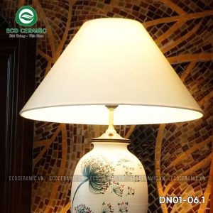 Đèn ngủ để bàn gốm sứ cao cấp Bồ Công Anh trắng 8 Đèn ngủ để bàn gốm sứ Bồ Công Anh trắng