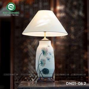 Đèn ngủ để bàn gốm sứ Bồ Công Anh dáng cao 1 Đèn ngủ để bàn gốm sứ Bồ Công Anh dáng cao