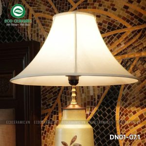 Đèn ngủ để bàn gốm sứ cao cấp Diên Liên Hoàng Thổ