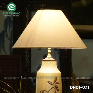 Đèn ngủ để bàn gốm sứ cao cấp Diên Liên Hoàng Thổ
