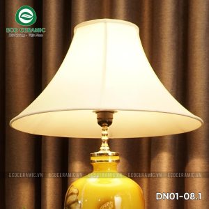 Đèn ngủ để bàn gốm sứ cao cấp Diệp Liên Hoàng Bào 6 Đèn ngủ để bàn gốm sứ cao cấp Vườn Hồng Hoàng Gia