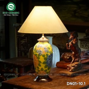 Đèn ngủ để bàn gốm sứ cao cấp Cẩm Tú Cầu 1 Đèn ngủ để bàn gốm sứ cao cấp Cẩm Tú Cầu
