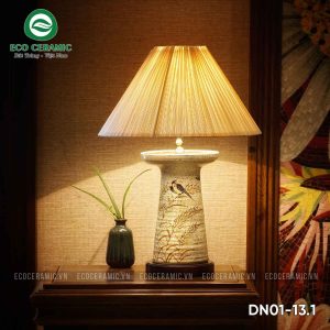Đèn ngủ để bàn gốm sứ cao cấp Tịnh Điểu