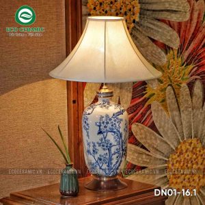 Đèn ngủ để bàn gốm sứ cao cấp Đào Hoa Phú Quý 2 Đèn ngủ để bàn gốm sứ cao cấp Đào Hoa Phú Quý