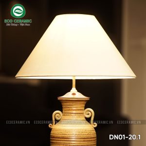 Đèn ngủ để bàn gốm sứ cao cấp Cổ bình Hoàng Thổ 3 Đèn ngủ để bàn gốm sứ cao cấp Cổ bình Hoàng Thổ