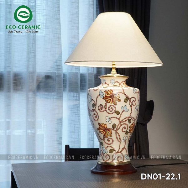 Điểm danh mẫu đèn ngủ Tân Cổ Điển gốm sứ sang trọng 6 DN01 22.13