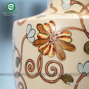 Đèn ngủ để bàn gốm sứ cao cấp Hoa dây 4 Đèn ngủ để bàn gốm sứ cao cấp Hoa dây