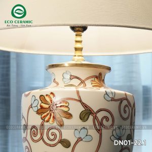 Đèn ngủ để bàn gốm sứ cao cấp Hoa dây 5 Đèn ngủ để bàn gốm sứ cao cấp Hoa dây