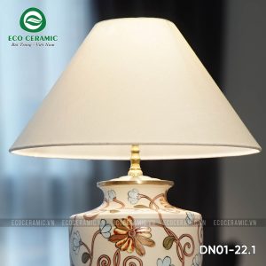 Đèn ngủ để bàn gốm sứ cao cấp Hoa dây 3 Đèn ngủ để bàn gốm sứ cao cấp Hoa dây