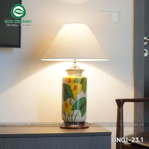 Đèn ngủ để bàn gốm sứ cao cấp Chi Vân Môn 1 Đèn ngủ để bàn gốm sứ cao cấp Chi Vân Môn