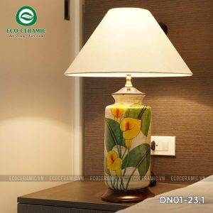 Đèn ngủ để bàn gốm sứ cao cấp Chi Vân Môn 2 Đèn ngủ để bàn gốm sứ cao cấp Chi Vân Môn