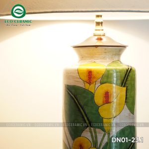 Đèn ngủ để bàn gốm sứ cao cấp Chi Vân Môn 6 Đèn ngủ để bàn gốm sứ cao cấp Chi Vân Môn