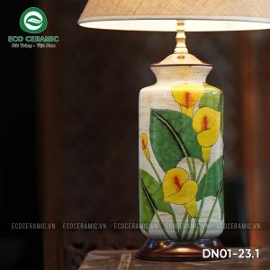 Đèn ngủ để bàn gốm sứ cao cấp Chi Vân Môn 3 Đèn ngủ để bàn gốm sứ cao cấp Chi Vân Môn