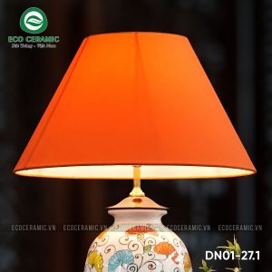 Đèn ngủ để bàn gốm sứ cao cấp Sắc màu tuổi thơ