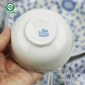 Bộ bát đĩa hoa mặt trời Hoa Cúc dây men lam cánh lượn 3 bo bat dia hoa mat troi hoa cuc day canh luon 4 KDA2 03