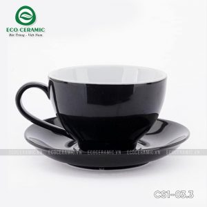 bo ly su uong cafe cappuccino 250ml den