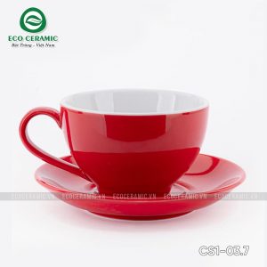 bo ly su uong cafe cappuccino 250ml do