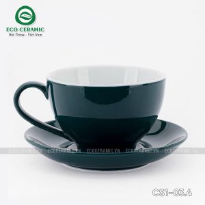 bo ly su uong cafe cappuccino 250ml xanh luc