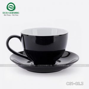 bo ly su uong cafe cappuccino dang cao 220ml den