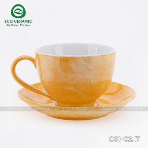 bo ly su uong cafe cappuccino dang cao 220ml van da cam