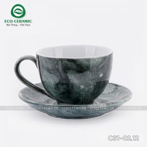 bo ly su uong cafe cappuccino dang cao 220ml van da den