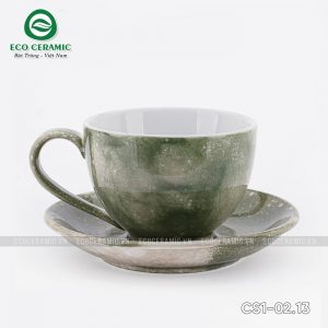 bo ly su uong cafe cappuccino dang cao 220ml van da xanh crom