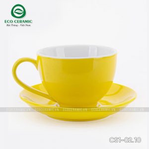 bo ly su uong cafe cappuccino dang cao 220ml vang