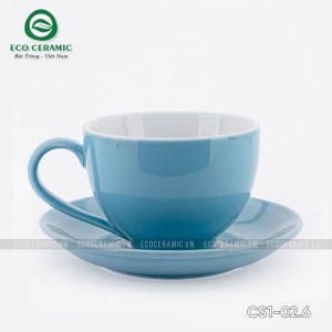 bo ly su uong cafe cappuccino dang cao 220ml xanh duong