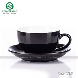 bo ly su uong cafe cappuccino dang thap 220ml den