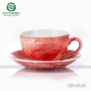 bo ly su uong cafe cappuccino dang thap 220ml van da do