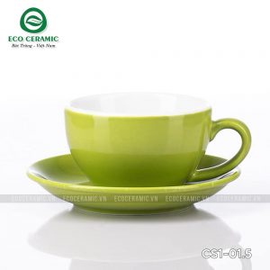 bo ly su uong cafe cappuccino dang thap 220ml xanh com