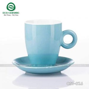 bo ly su uong cafe latte quai tron 330ml xanh duong