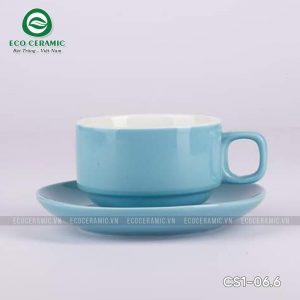 bo ly su uong cafe quai vuong 150ml xanh duong