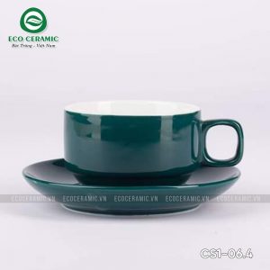 bo ly su uong cafe quai vuong 150ml xanh luc