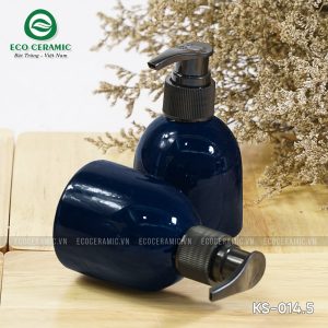 chai dung dau goi sua tam su dang bau nho men xanh lam